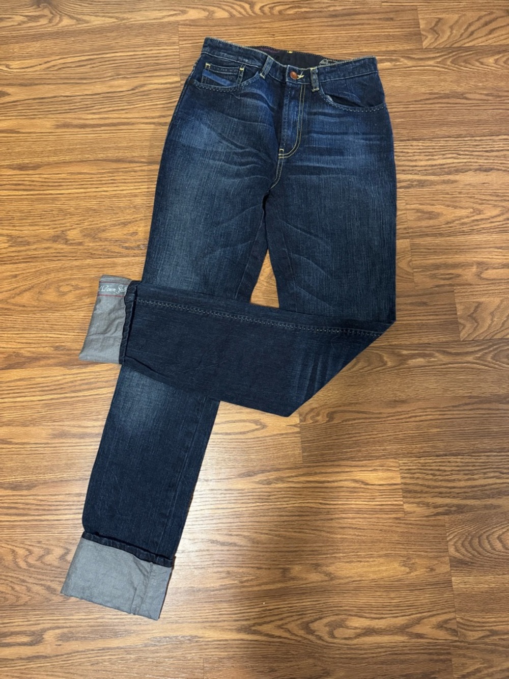 Paige Premium Denim Jeans – Dark Wash, Cuffed – Excellent Condition